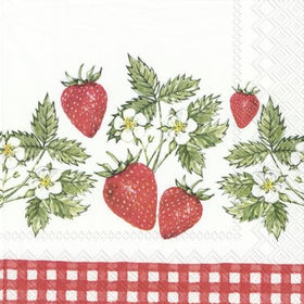 LUNCH NAPKINS STRAWBERRIES IN LOVE