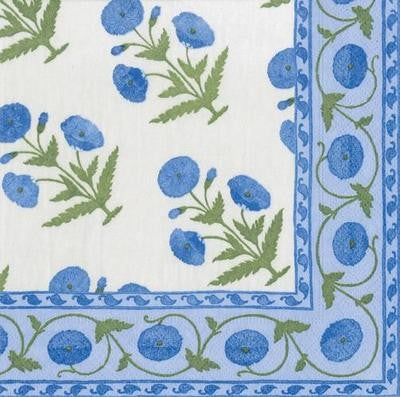 LUNCH NAPKINS INDIAN POPPY BLUE