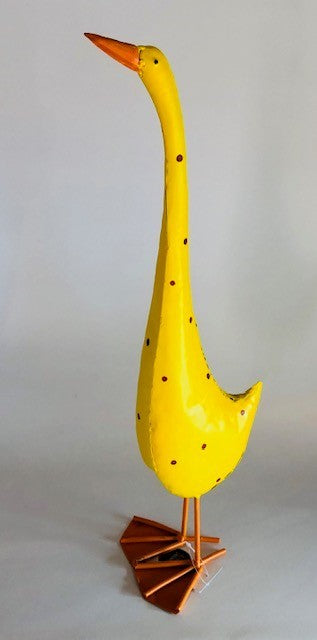 DUCK WITH LONG NECK YELLOW WITH RED DOTS - MEDIUM