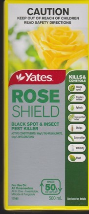 ROSE SHIELD BLACK SPOT AND INSECT PEST KILLER 500ML CONCENTRATE