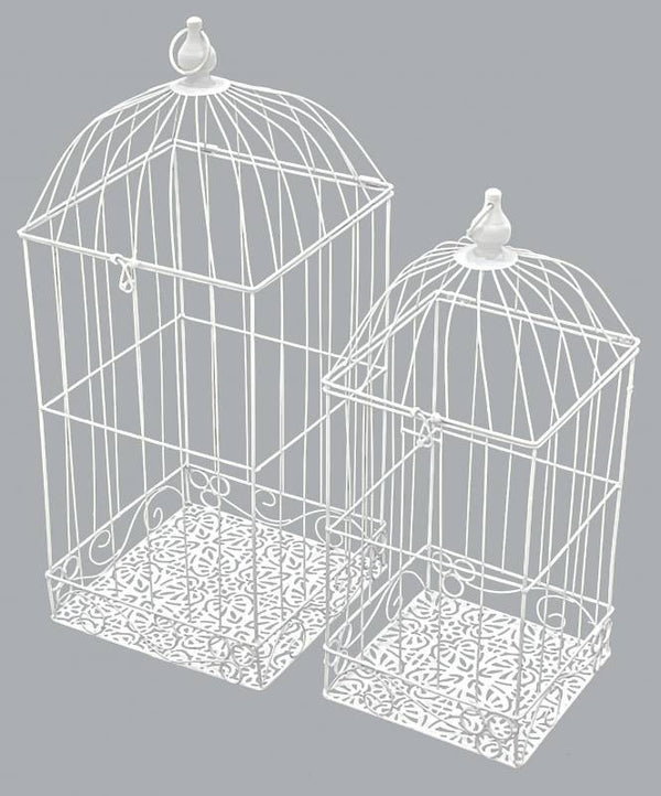 BIRD CAGE METAL WHITE LARGE - DELLY