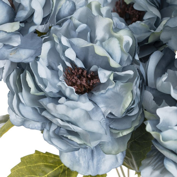 PEONY BOUQUET WITH 7 HEADS FRENCH BLUE - ARTIFICIAL
