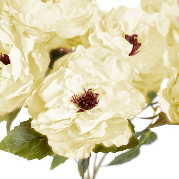 PEONY BOUQUET WITH 7 HEADS CREAM - ARTIFICIAL