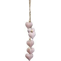 HANGING HEARTS PALE PINK