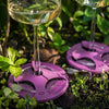 GLASS ON THE GRASS COASTERS SET 4 - BAMBOO - BERRY